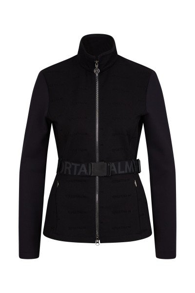 Narrow jersey jacket with a high-quality belt