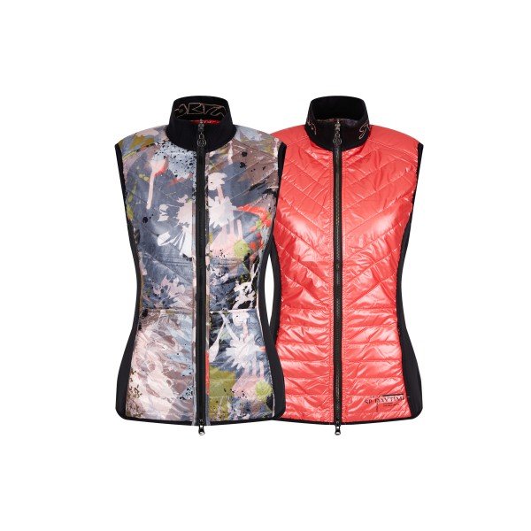 Fashionable reversible vest in padded nylon 