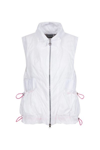 Summery nylon vest lined with burnout jersey