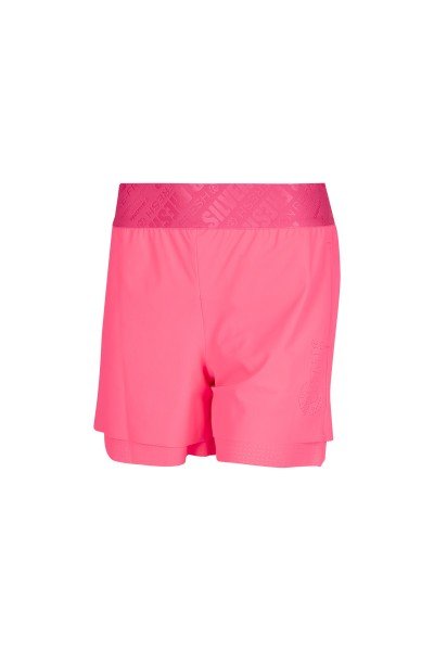 Sporty shorts with a logo-decorated elastic waistband