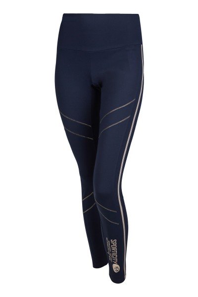 Cool, sporty leggings with details in the trend color Icegold
