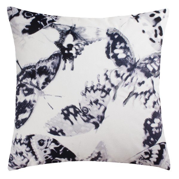 Decorative cushion cover with butterfly print