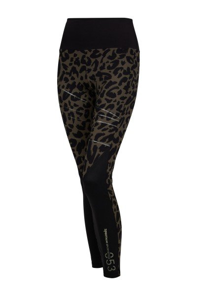 Narrow leggings with a leopard design