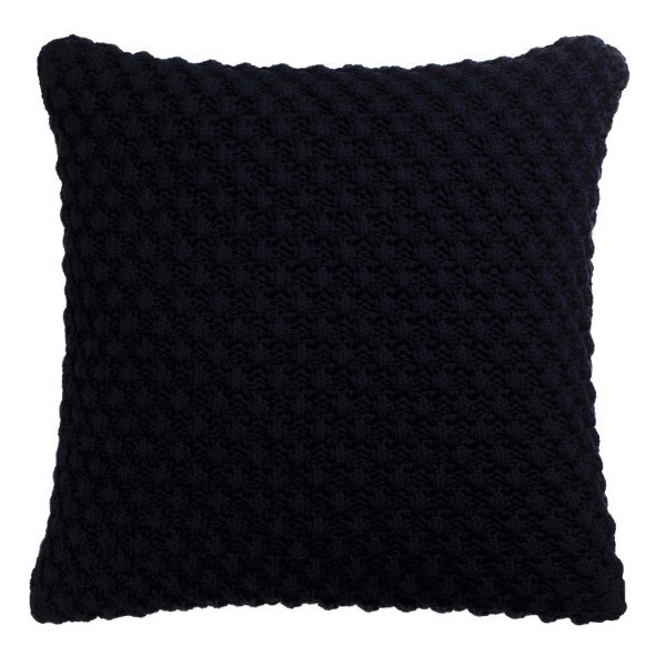  Decorative cushion cover with knot knit pattern