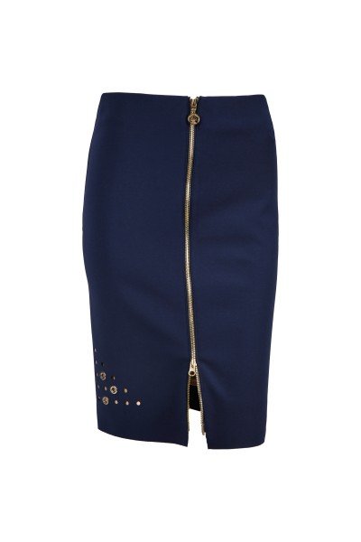 Fashionable sporty pencil skirt with zipper