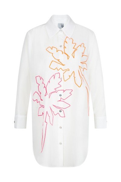  Casual shirt blouse with embroidery
