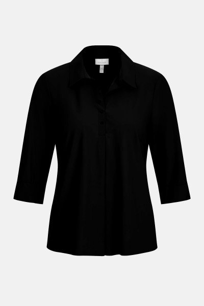 Blouse in polo shirt style
