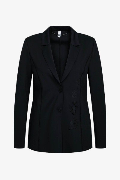 Fashionable blazer with exclusive transfer print on the front
