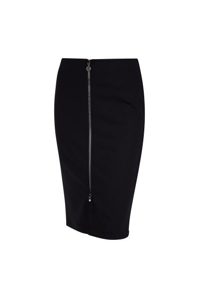 Noble jersey skirt with zipper in the front center