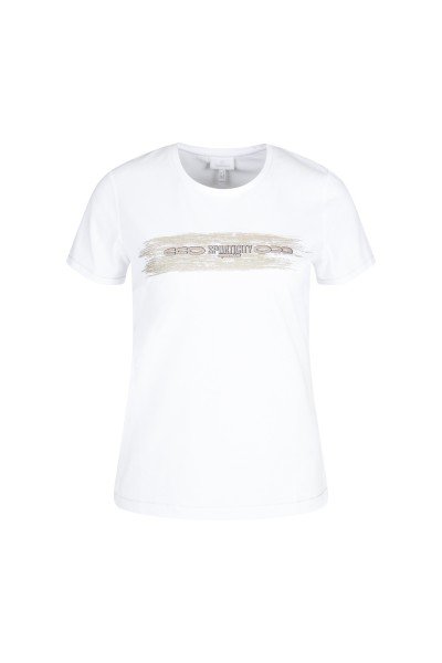 Edles Kurzarm-Shirt mit modischen Details in Icegold
