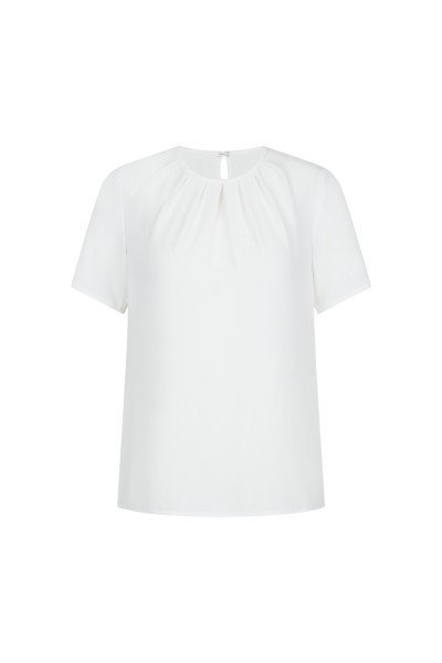 Minimalist blouse with short sleeves