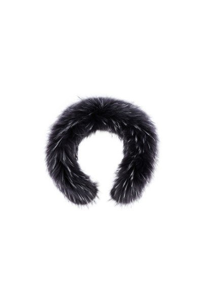 Black fur lining with white tips