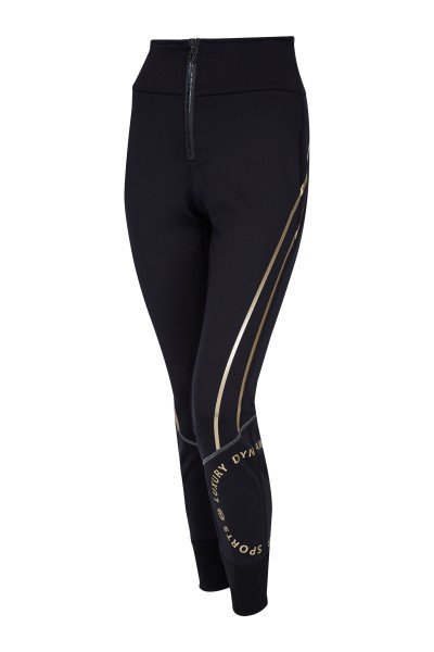  Skinny ski pants with gold accents