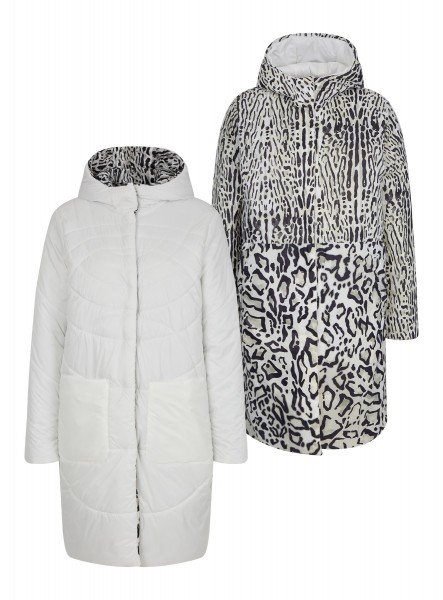 Padded reversible coat in fashionable silhouette