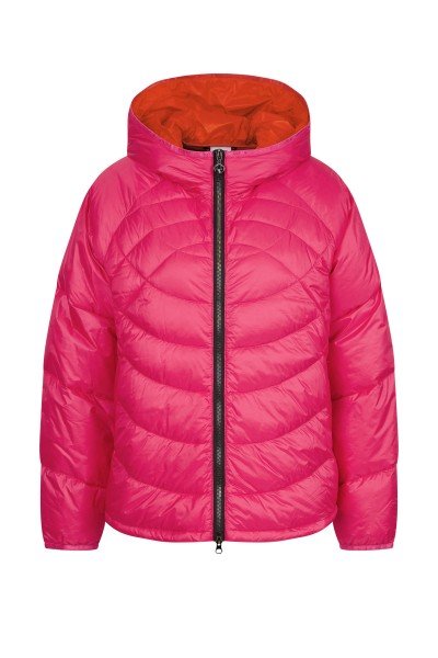 Stylish real down jacket in A-line shape