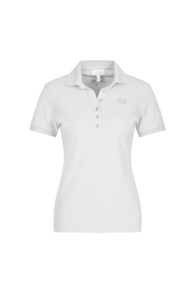 Figure-flattering polo shirt with Sportalm rhinestone logo