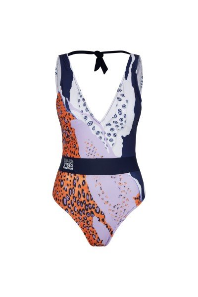 Cup C swimsuit with all-over print