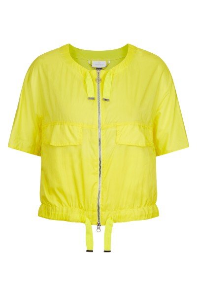 Fashionable sporty short-sleeved jacket made from a summery mix of materials