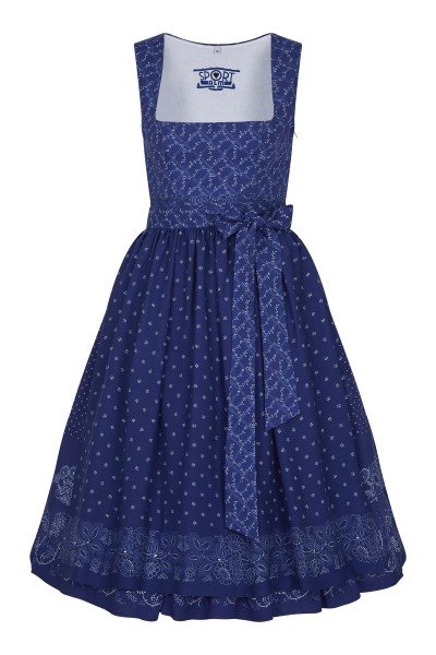Dirndl in traditional blue print
