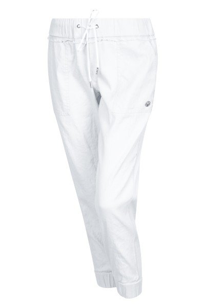 Summery linen trousers with a soft wash effect