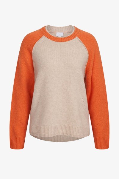 2-coloured knitted pullover
