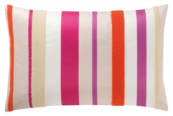 Decorative cushion cover with striped look