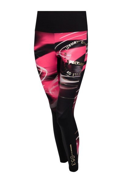  Narrow leggings with collection print