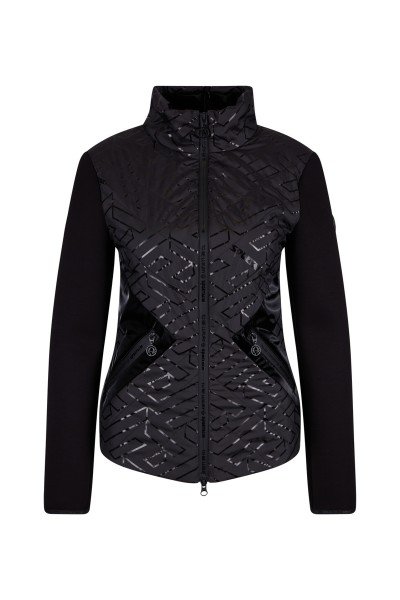 Sporty jacket in material mix with padded front part