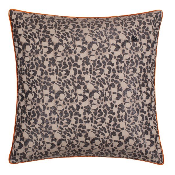 Decorative cushion cover with shimmering leo-design
